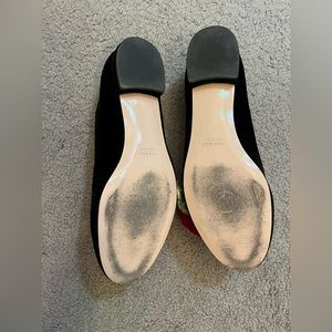 Red Valentino rose velvet loafers